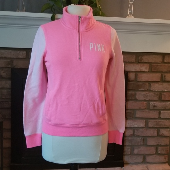 PINK Victoria's Secret Sweaters - Victoria's Secret PINK size small 1/4 zip sweatshi